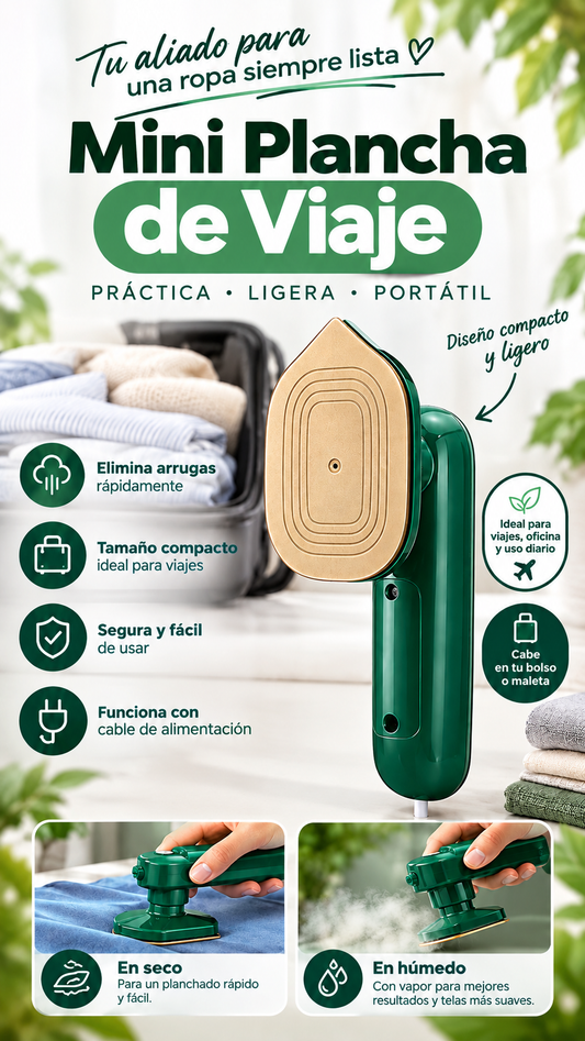 Mini Plancha a Vapor Portátil